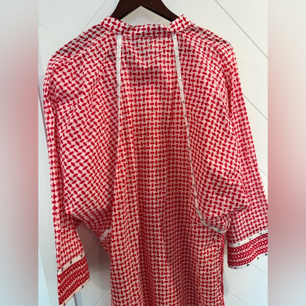 NWT Maria B Luxury Pakistan Red Embroidered Dress Size: Large - Picture 11 of 12